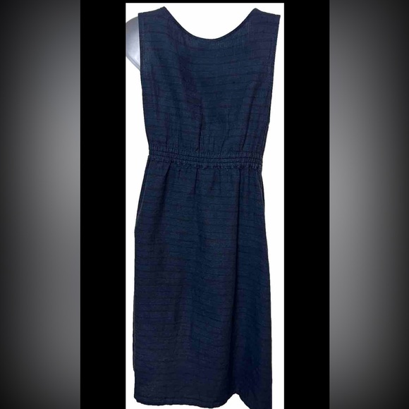 PATAGONIA Dress Island Hemp Crossover Mini Navy Blue Drawstring Sz 8 - Picture 4 of 8